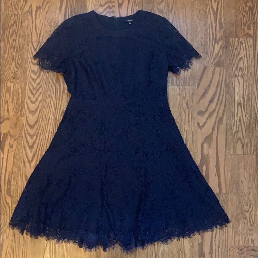 Blue lace Madewell dress